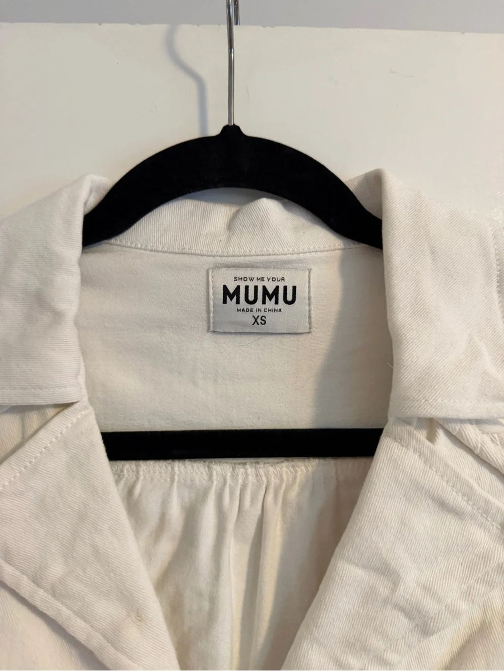 Show Me Your MuMu White Short Zip Romper with Belt